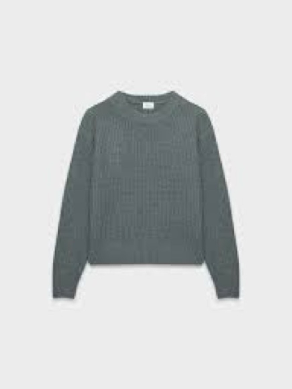 Aritzia Wilfred waffle-knit crewneck sweater dark green olive women’s size small